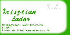 krisztian ladar business card